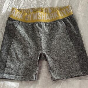 Gymshark Gray Shorts with Yellow Accents